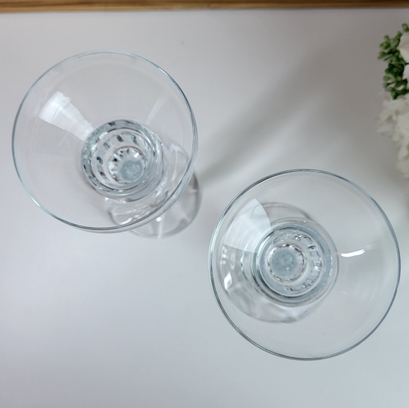 2 Clear Glass Candle Holders, 6.5 Inches - Picture 3 of 3